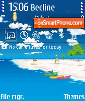Beauty Of Beach theme screenshot