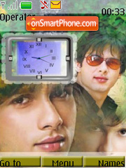 Capture d'écran Shahid Kapoor SWF Clock thème