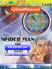 Скриншот темы Spider Man SWF Clock