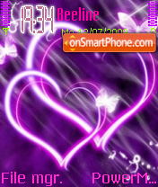 Скриншот темы Purple Hearts 03