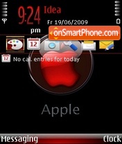 Скриншот темы Red apple