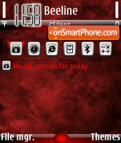 Red background Theme-Screenshot