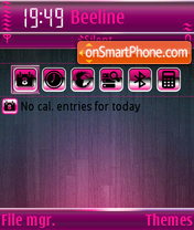 Dark pink Theme-Screenshot