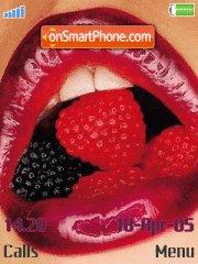 Strawberry and Lips tema screenshot