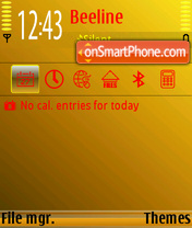 Digital Pixel Gold theme screenshot