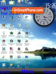 Vista Multi icons SWF clock es el tema de pantalla