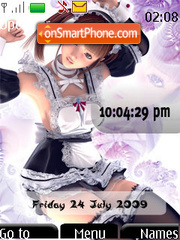 Anime SWF Clock tema screenshot