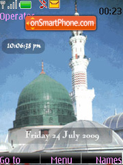 Masjid-e-Nabvi SWF Clock tema screenshot