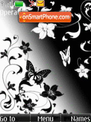 Flower and butterfly theme screenshot