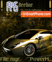 Golden Lamborghini tema screenshot