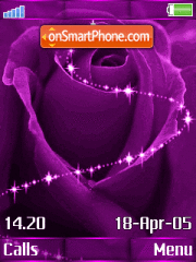 Скриншот темы Purple Rose Animated