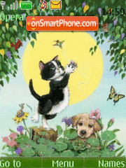 Kitten and pup tema screenshot