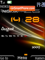 Скриншот темы Nokia Clock SWF