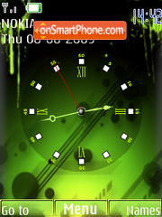 Скриншот темы Green Clock