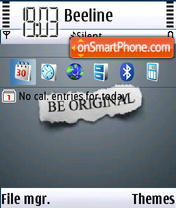 Be original 01 es el tema de pantalla