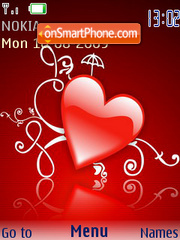 Red Heart theme screenshot