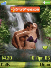 Waterfall Love Animated tema screenshot