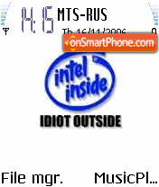 Capture d'écran Intel Idiot thème