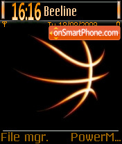 Neon Basketball tema screenshot