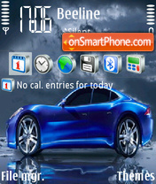 Blue Sport Car 01 theme screenshot