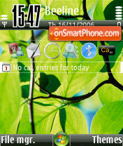 Capture d'écran Vista Leaves thème