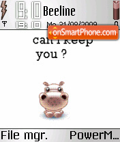 Cute Hippo es el tema de pantalla