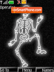 Animated Funny Skeleton tema screenshot