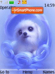 Animated Cute Puppy tema screenshot