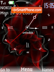 Swf animated clock tema screenshot