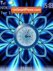 Swf Blue Clock theme screenshot