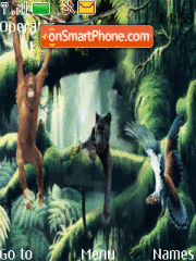 Animated 3d Jungle tema screenshot