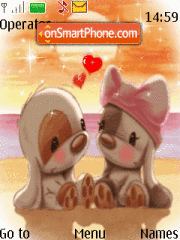 Cartoon Love theme screenshot