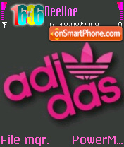 Скриншот темы Pink Adidas 01