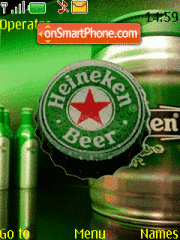 Скриншот темы Heineken Beer 01