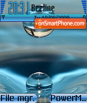 Water Drop 03 tema screenshot