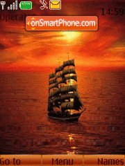 Sea sunset animated tema screenshot