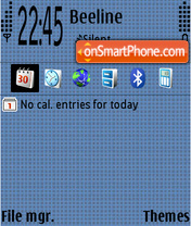Monochrome Blue theme screenshot
