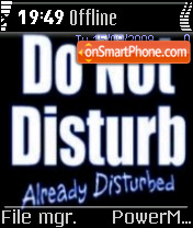 Donot Disturb es el tema de pantalla