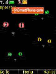 Скриншот темы Cat's eyes animation