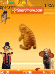 Скриншот темы Dancing Garfield, animation