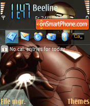 The Iron Man tema screenshot
