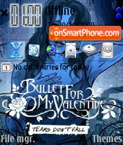 Скриншот темы Bullet For My Valentine