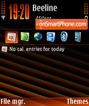 Capture d'écran Special Orange thème