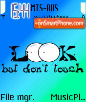 Look Dont Touch es el tema de pantalla