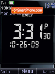 Swf stylish clock tema screenshot