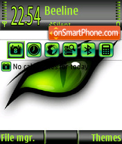 Green eye 02 tema screenshot