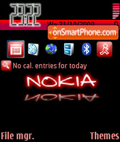 Capture d'écran Iphone Red thème