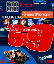 Capture d'écran Honda Nicky Hayden HRC thème
