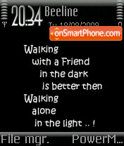 Walking With Friend es el tema de pantalla