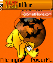 Pluto Halloween es el tema de pantalla